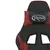 Produktbild 12 för Gamingstol med massage och fotstöd svart och vinröd konstläder