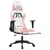Produktbild 3 för Gamingstol med massage och fotstöd vit och rosa konstläder