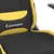 Produktbild 9 för Gamingstol med fotstöd och massage svart och gul tyg