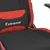 Produktbild 9 för Gamingstol med fotstöd och massage svart och röd tyg