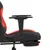 Produktbild 9 för Gamingstol med fotstöd och massage svart och röd tyg