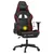 Produktbild 8 för Gamingstol med massage och fotstöd svart och vinröd konstläder