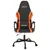 Produktbild 3 för Gamingstol med massage svart och orange konstläder