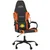 Produktbild 7 för Gamingstol med massage svart och orange konstläder