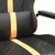 Produktbild 8 för Gamingstol med massage guld och svart konstläder