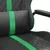 Produktbild 8 för Gamingstol med massage grön och svart konstläder