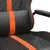 Produktbild 8 för Gamingstol med massage orange och svart konstläder