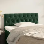 Sänggavel mörkgrön 90x7x78/88 cm sammet