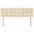 Produktbild 3 för Sänggavel 2 st gräddvit 72x5x78/88 cm tyg