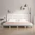 Produktbild 3 för Sängram vit 135x190 cm dubbel massiv furu