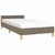Produktbild 3 för Sängram med huvudgavel taupe 90x200 cm tyg