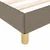 Produktbild 7 för Sängram med huvudgavel taupe 90x200 cm tyg