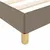 Produktbild 7 för Sängram med huvudgavel taupe 100x200 cm tyg