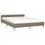 Produktbild 3 för Sängram med huvudgavel taupe 140x190 cm tyg