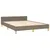 Produktbild 4 för Sängram med huvudgavel taupe 140x190 cm tyg