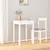 Produktbild 5 för Matbord vit 55x55x75 cm massivt furuträ
