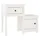 Sängbord vit 79,5x38x65,5 cm massiv furu