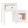 Sängbord vit 79,5x38x65,5 cm massiv furu