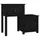 Sängbord svart 79,5x38x65,5 cm massiv furu