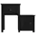 Sängbord 2 st svart 79,5x38x65,5 cm massiv furu