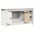 Produktbild 5 för Tv-bänk vit 103x36,5x52 cm massiv furu
