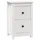 Sängbord vit 40x35x61,5 cm massiv furu