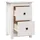 Sängbord vit 40x35x61,5 cm massiv furu