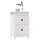 Sängbord vit 40x35x61,5 cm massiv furu