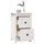 Sängbord vit 40x35x61,5 cm massiv furu