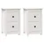 Produktbild 2 för Sängbord 2 st vit 40x35x61,5 cm massiv furu