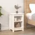 Produktbild 8 för Sängbord 2 st vit 40x35x55 cm massiv furu