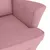 Produktbild 8 för Gungstol med träben och fotpall rosa sammet