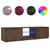 Produktbild 2 för TV-bänk med LED-belysning brun ek 140x40x35,5 cm