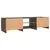 Produktbild 10 för TV-bänk med LED-belysning brun ek 140x40x35,5 cm
