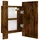 Spegelskåp för badrum LED rökig ek 40x12x45 cm konstruerat trä