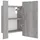 Spegelskåp för badrum LED grå sonoma 40x12x45cm konstruerat trä
