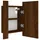 Spegelskåp för badrum LED brun ek 40x12x45 cm konstruerat trä