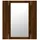 Spegelskåp för badrum LED brun ek 40x12x45 cm konstruerat trä