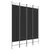 Produktbild 2 för Rumsavdelare 4 paneler svart 160x200 cm tyg