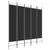 Produktbild 2 för Rumsavdelare 5 paneler svart 200x200 cm tyg