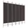 Rumsavdelare 6 paneler brun 240x200 cm tyg