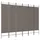 Rumsavdelare 6 paneler antracit 240x200 cm tyg