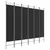 Produktbild 2 för Rumsavdelare 6 paneler svart 240x200 cm tyg
