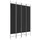  Rumsavdelare 4 paneler svart 120x220 cm tyg