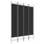 Produktbild 2 för  Rumsavdelare 4 paneler svart 120x220 cm tyg