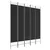 Produktbild 2 för Rumsavdelare 5 paneler svart 200x220 cm tyg