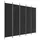 Rumsavdelare 5 paneler svart 250x200 cm tyg