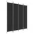 Produktbild 2 för Rumsavdelare 4 paneler svart 200x220 cm tyg