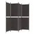 Produktbild 5 för Rumsavdelare 4 paneler brun 200x180 cm tyg