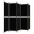 Produktbild 5 för Rumsavdelare 5 paneler svart 250x180 cm tyg